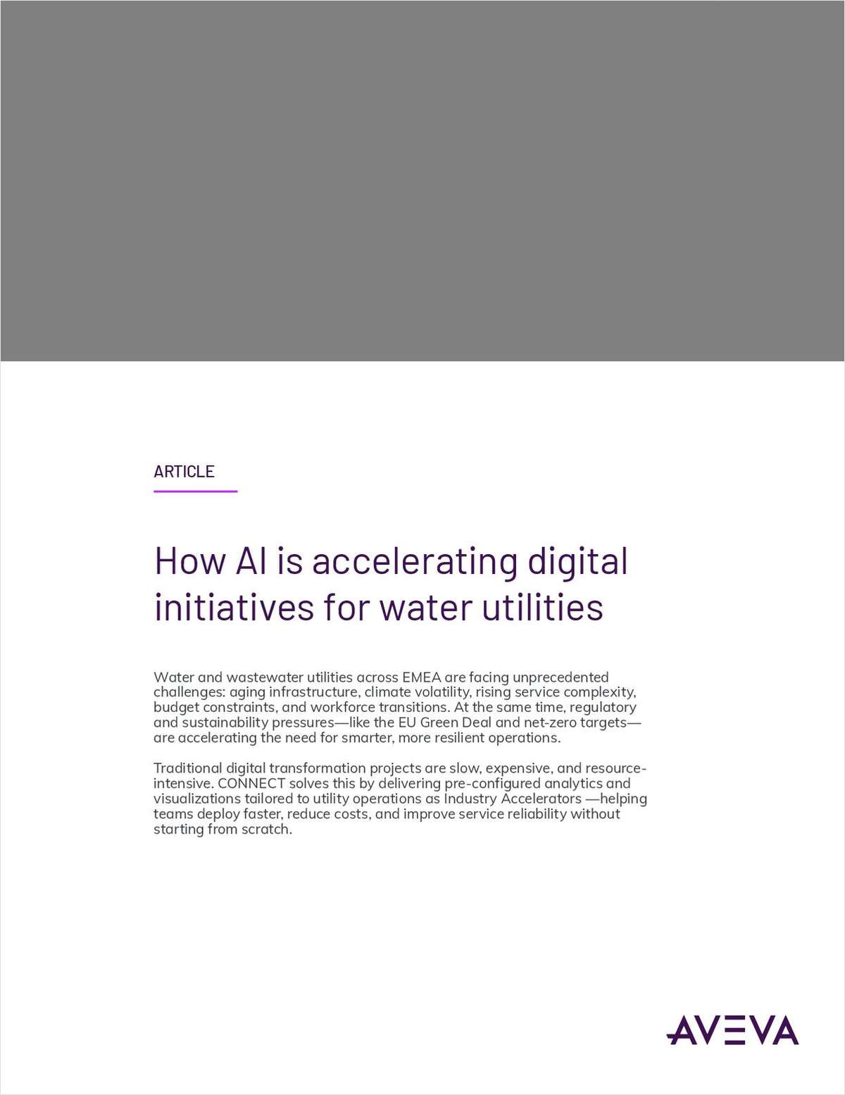 How AI Is Accelerating Digital Initiatives For Water Utilities