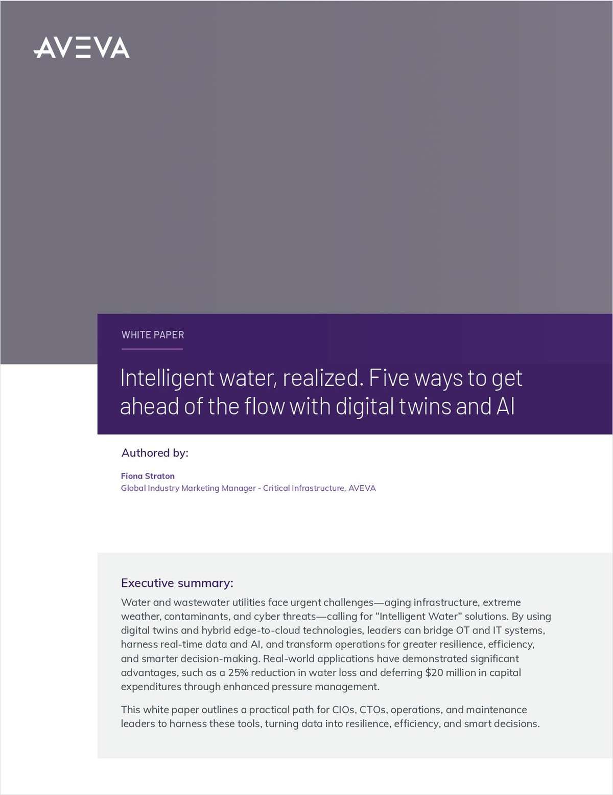 Intelligent Water, Realized, Five Ways To Get Ahead Of The Flow With Digital Twins And Ai