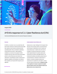 AVEVA's response to E.U. Cyber Resilience Act (CRA) commercial briefing document and customer response guidance