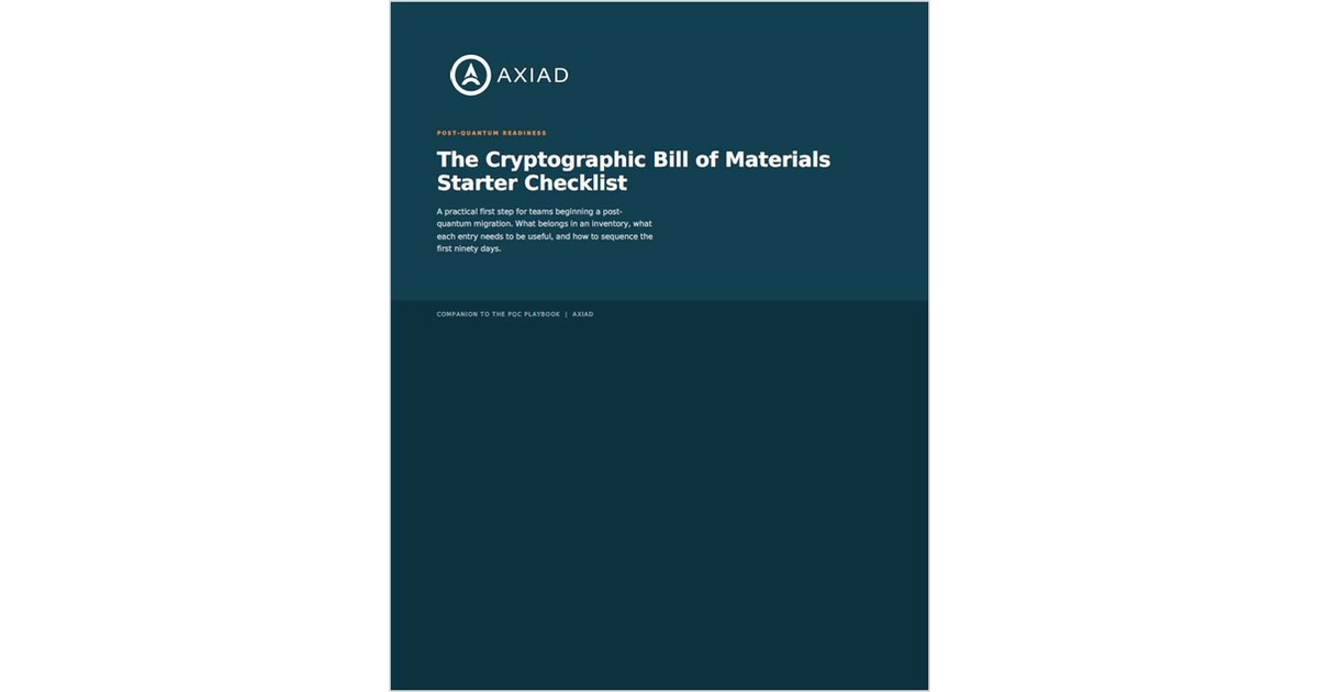The CBOM Starter Checklist: Building a Cryptographic Inventory, Free ...