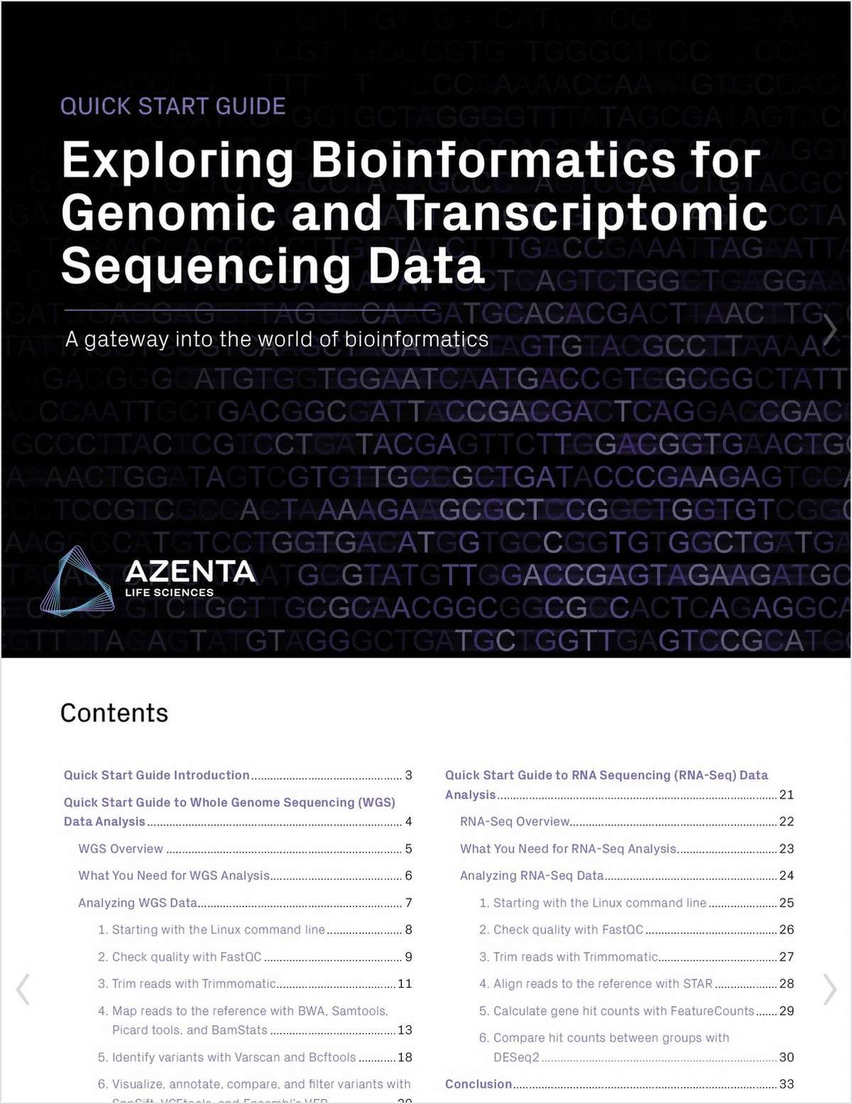Quick Start Guide: Exploring Bioinformatics for Genomic and Transcriptomic Sequencing Data