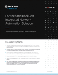 Fortinet and BackBox Integrated Network Automation Solution