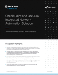 Check Point and BackBox Integrated Network Automation Solution