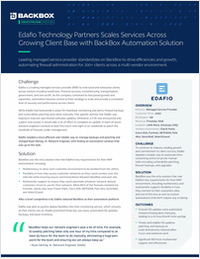 Edafio Technology Partners Scales Services Across Growing Client Base with BackBox Automation Solution