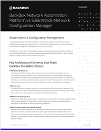 BackBox Network Automation Platform vs SolarWinds Network Configuration Manager