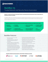 BackBox 7.5: Trusted Network and Security Device Automation