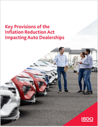 Key Provisions of the Inflation Reduction Act Impacting Auto Dealerships