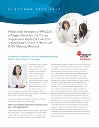 Functional Analysis of PHLDA3, a Target Gene for the Tumor Suppressor Gene p53, and the Contribution of the AMPure XP DNA Cleanup Process