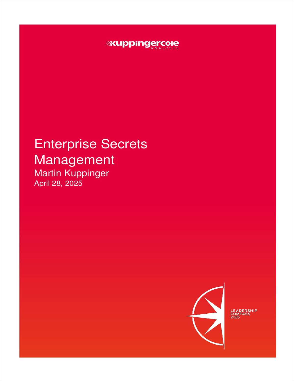 2025 KuppingerCole Leadership Compass: Enterprise Secrets Management