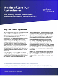 The Rise of Zero Trust Authentication