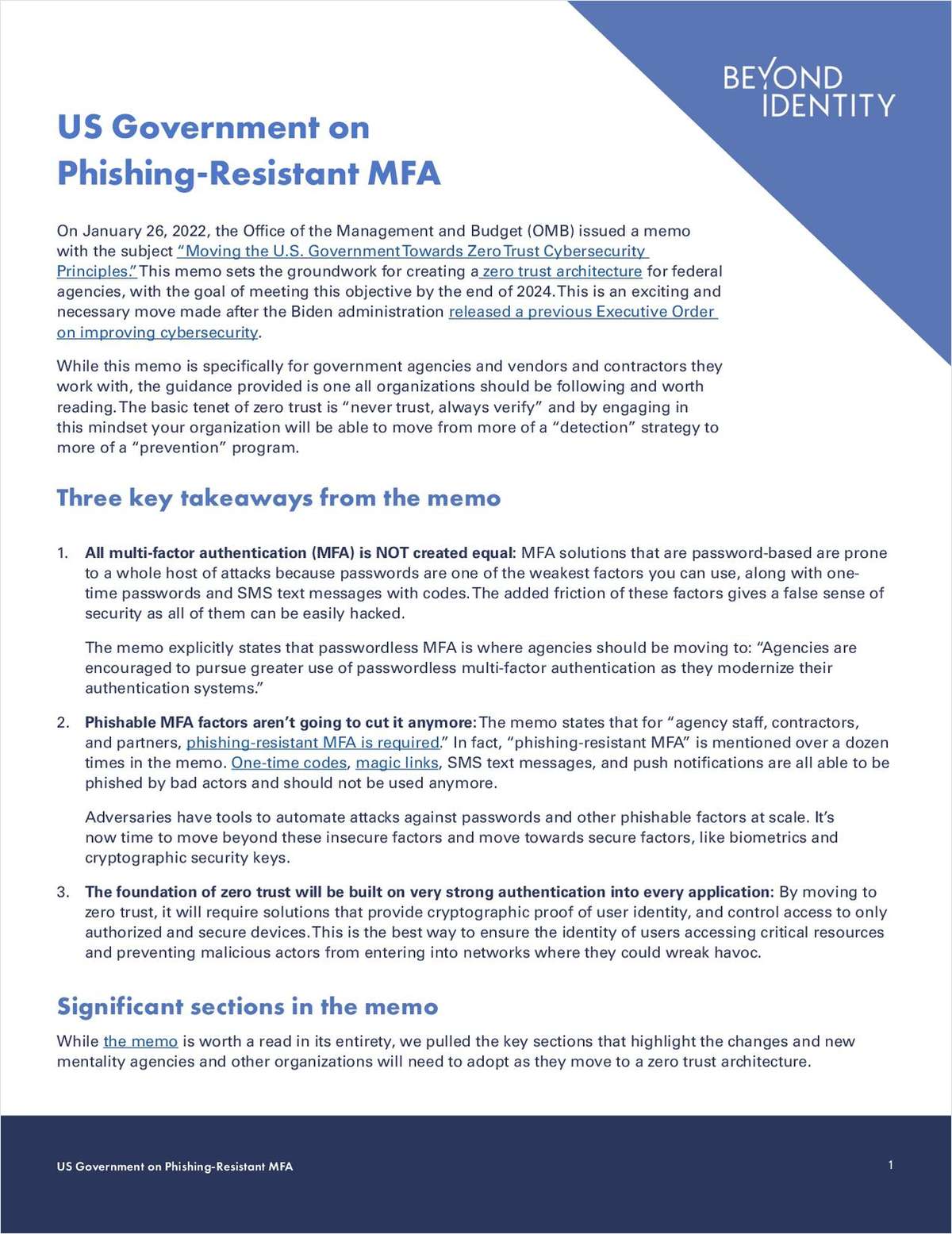 US Government on Phishing-Resistant MFA