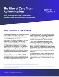 The Rise of Zero Trust Authentication
