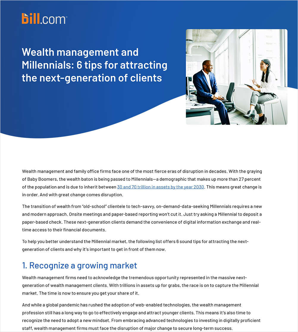 Wealth Management & Millennials: 6 Tips for Attracting the Next-Generation of Clients
