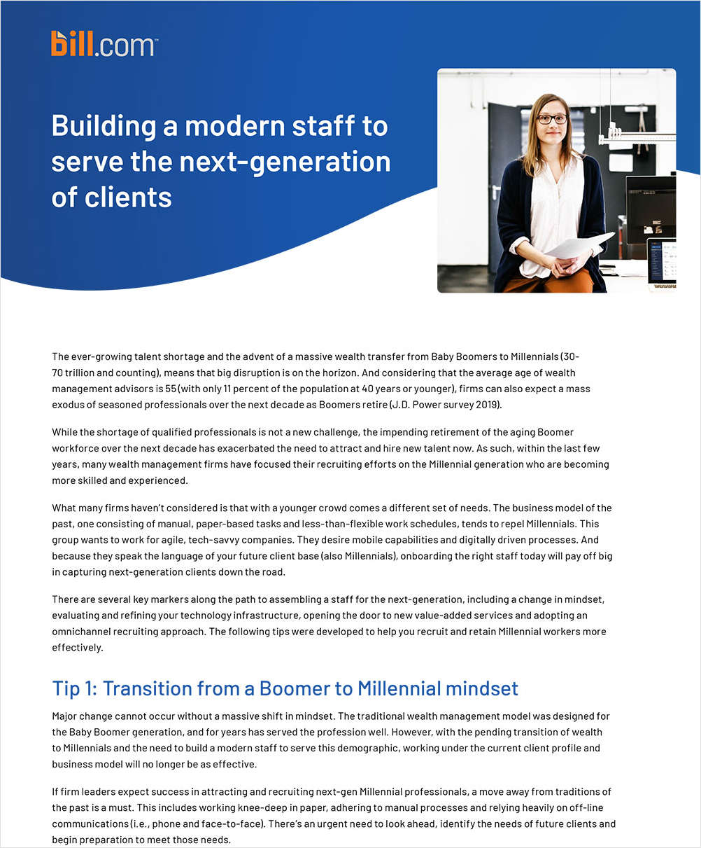 Building a Modern Staff to Serve the Next Generation of Clients