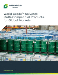 World Grade™ Solvents: Multi-Compendial Products for Global Markets