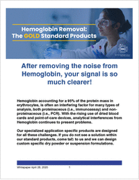 Hemoglobin Removal: The Gold Standard Products