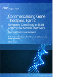 Commercializing Gene Therapies -- Supply Chain Considerations