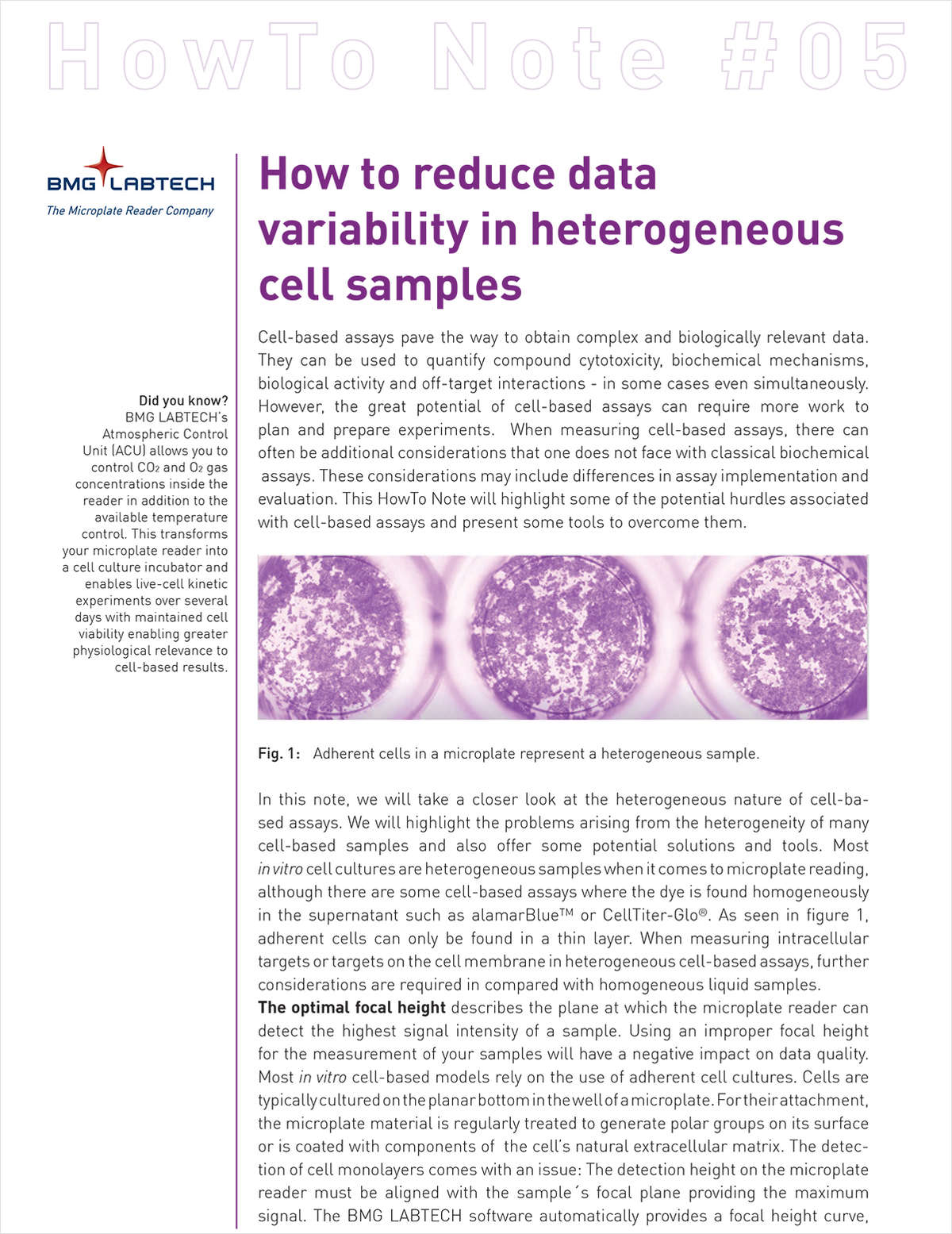 Reducing Data Variability in Microplate Cell Assays