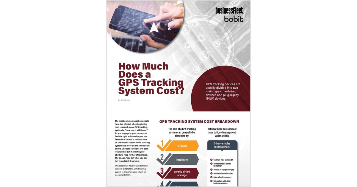 How Much Does a GPS Tracking System Cost? Free Buyer's Guide