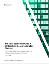 The Total Economic Impact™ Of Boost.Ai's Conversational AI Platform