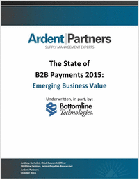 Ardent Partners: The State of B2B Payments 2015