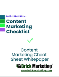 Content Marketing Cheat Sheet Checklist