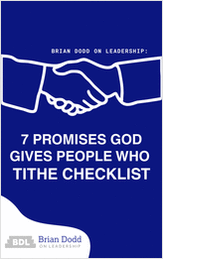 7 Promises God Gives People Who Tithe Checklist