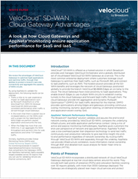 VeloCloud SD-WAN Cloud Gateway Advantages