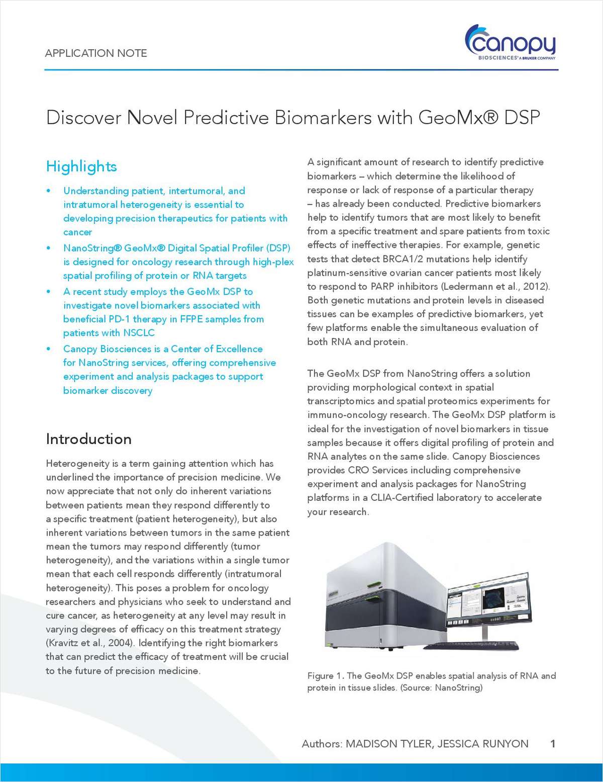 Discover Novel Predictive Biomarkers with GeoMx Digital Spatial Profiler (DSP)