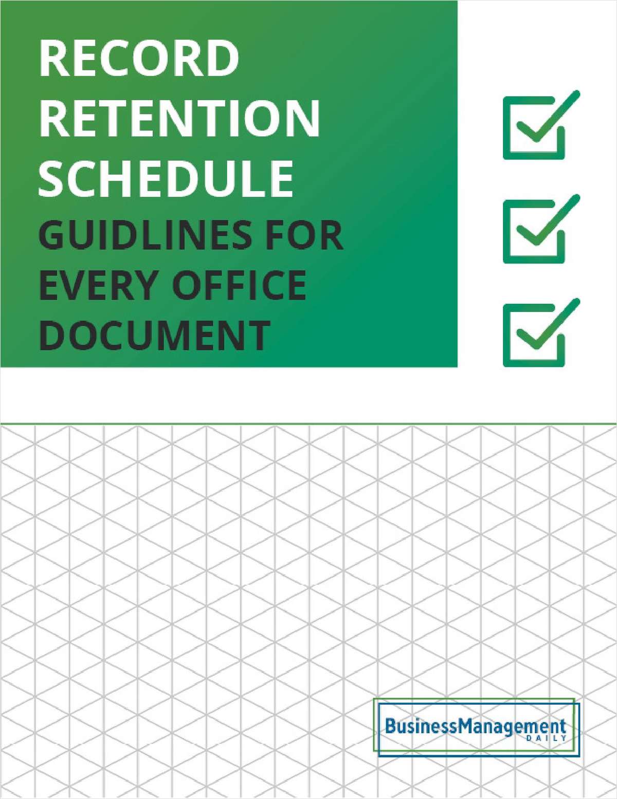 Record Retention Schedule Guidelines For Every Office Document Free Guide