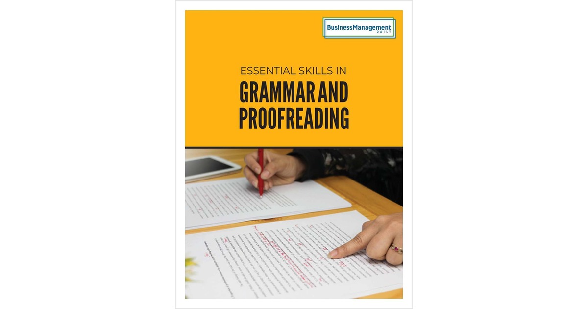 Essential Skills in Grammar & Proofreading