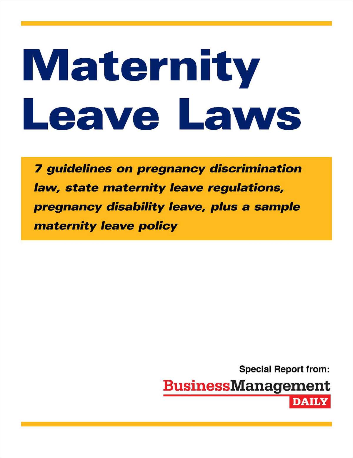 HR Guide for Maternity Leave Laws With FREE Sample Leave Policy Free