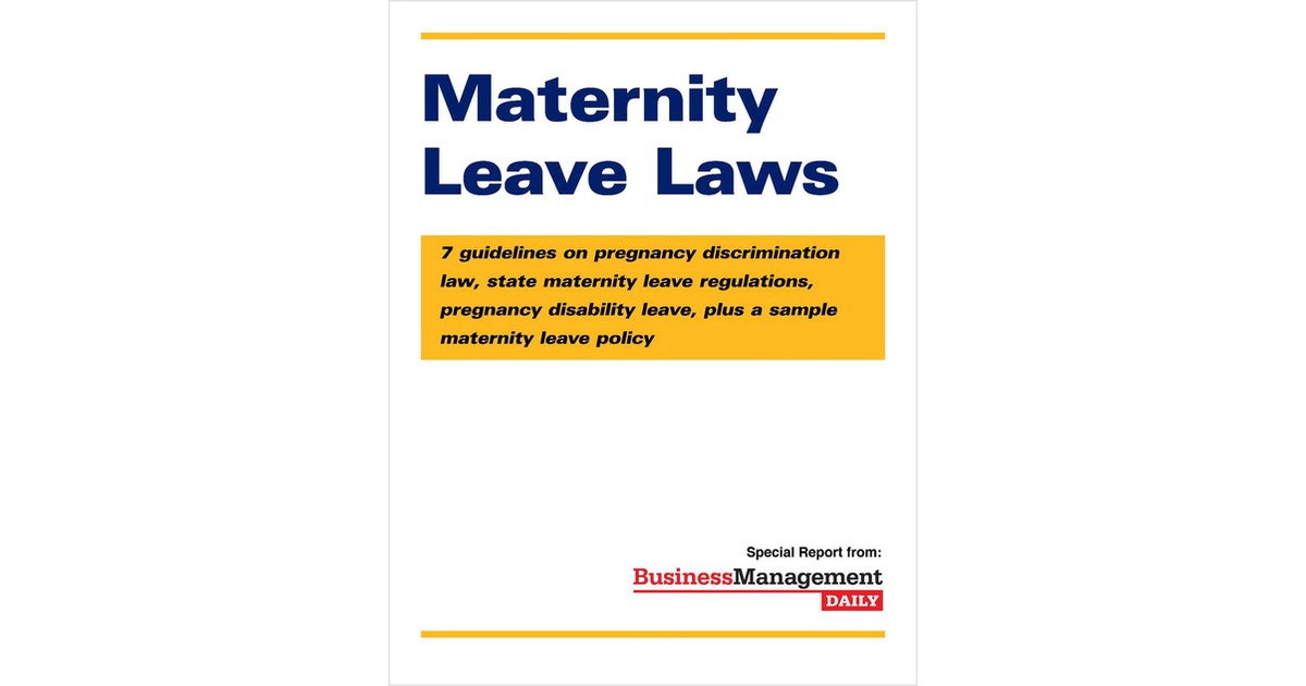 HR Guide for Maternity Leave Laws With FREE Sample Leave Policy