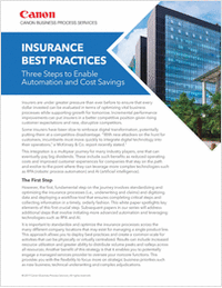 Insurance Best Practices: Three Steps to Enable Automation and Cost Savings