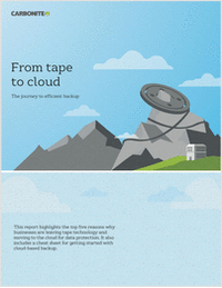 From Tape to Cloud: The Journey to Efficient Backup