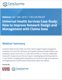 Universal Health Services Case Study: How to Improve Network Design and Management with Claims Data