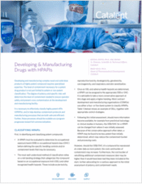 Developing and Manufacturing Drugs with HPAPIs