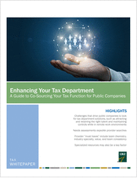 Enhancing Your Tax Department: A Guide to Co-Sourcing Your Tax Function for Public Companies