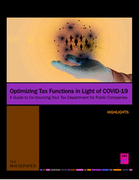 Optimizing Tax Functions in Light of COVID-19: A Guide to Co-Sourcing Your Tax Department for Public Companies