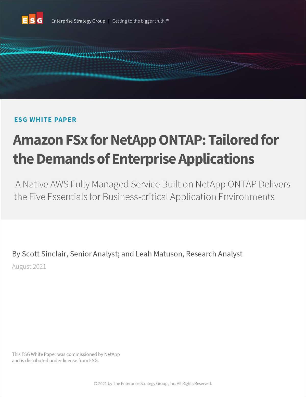 Amazon FSx for NetApp ONTAP: Tailored for the Demands of Enterprise Applications