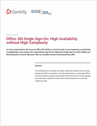 Office 365 Single Sign-On: High Availability without High Complexity