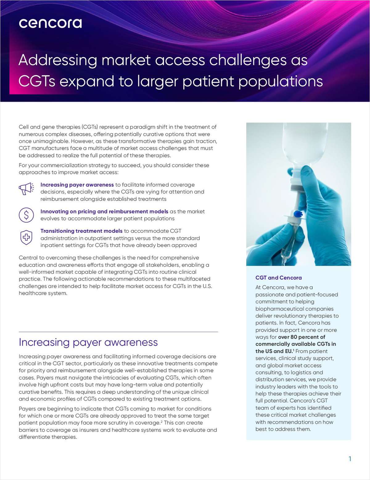 Addressing market access challenges as CGTs expand to larger patient populations