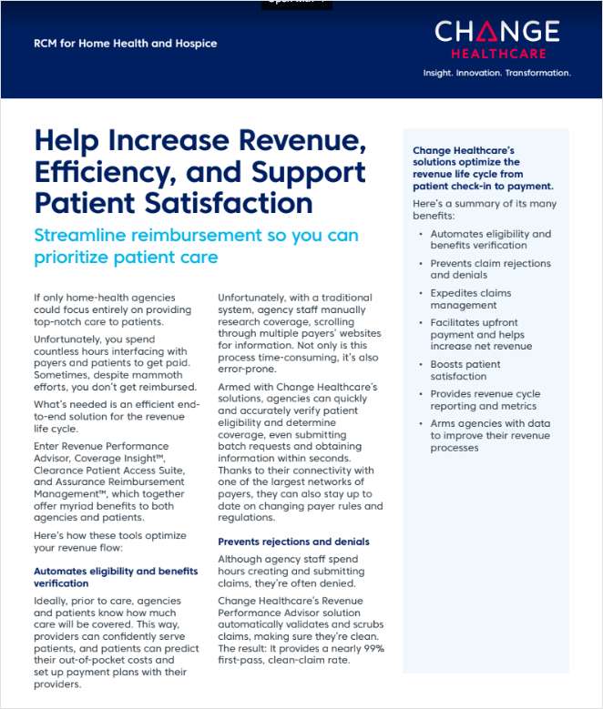Help Increase Revenue, Efficiency, and Support Patient Satisfaction