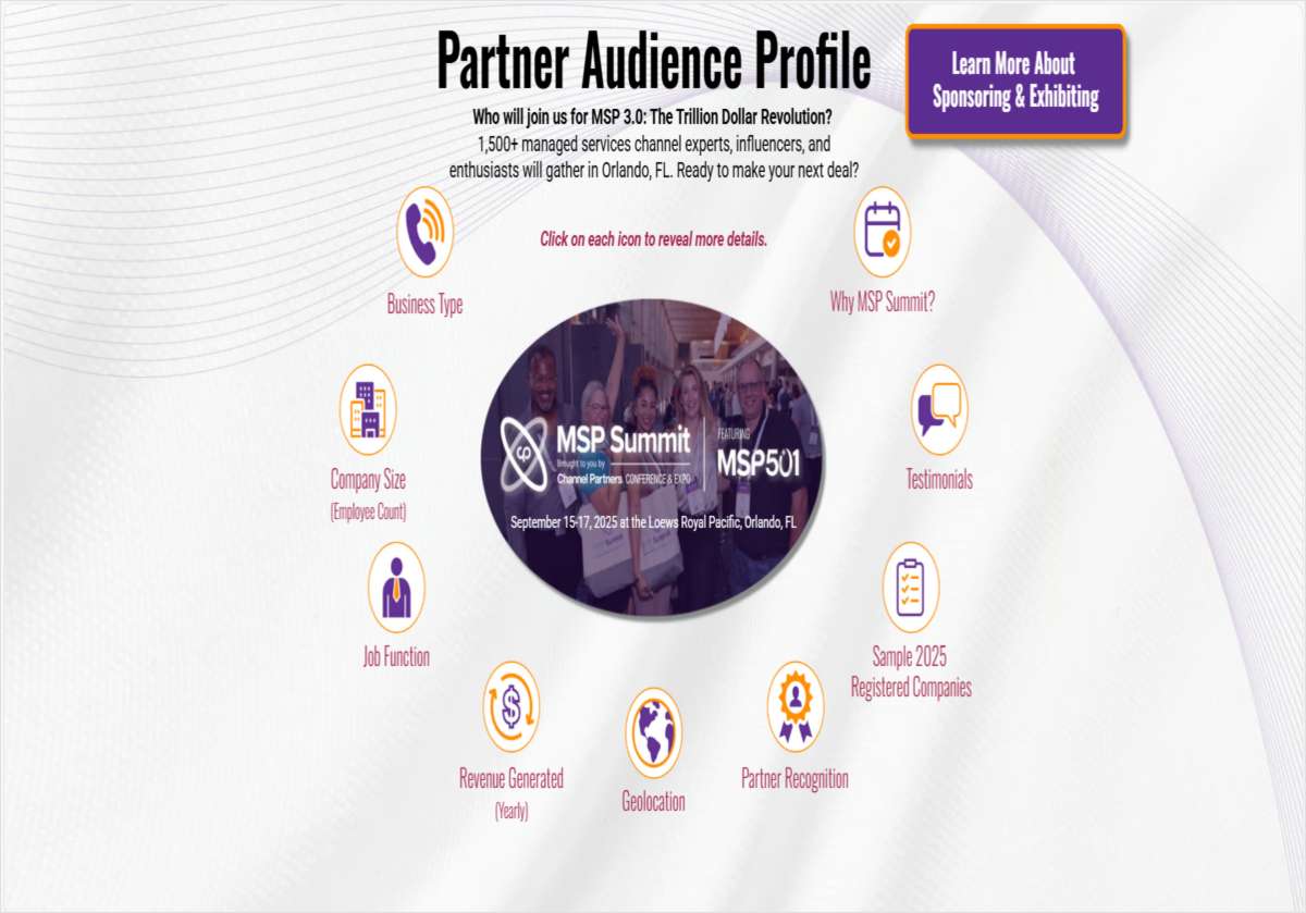 MSP Audience Profile for Interested Sponsors & Exhibitors of the #1 IT Channel Event