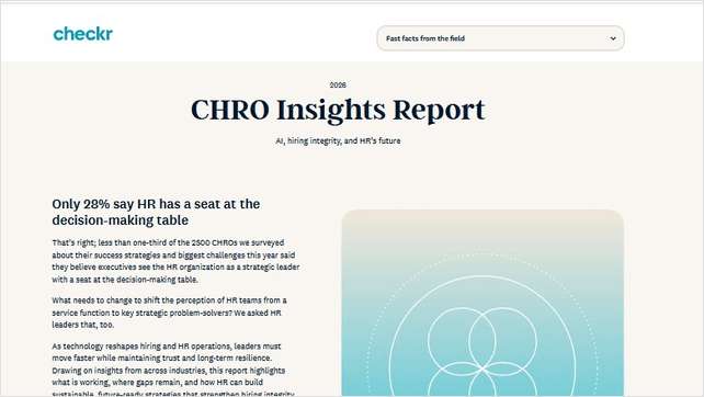 CHRO insights report: AI, hiring integrity, and HR's future