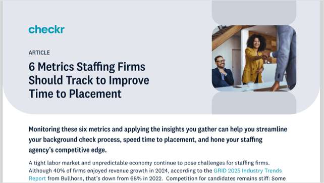 6 metrics staffers should track to improve time to placement