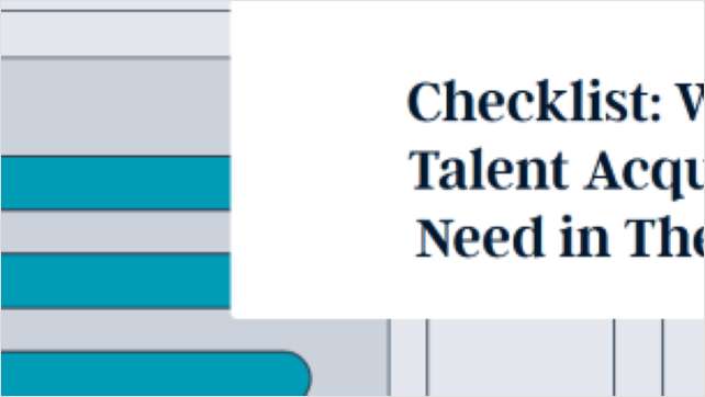 Checklist: What Strategic Talent Acquisition Teams Need in Their Tech Stack