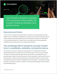 Top FinTech company chooses Chronosphere observability for industry-leading reliability and performance