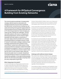 A Framework for IP/Optical Convergence: Building from Existing Networks
