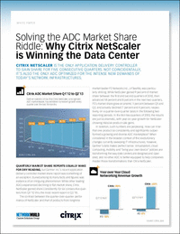 Solving the ADC Market Share Riddle: Why Citrix NetScaler is Winning the Data Center